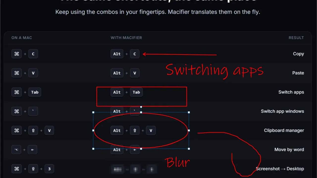 Mac-style screenshots — Macifier on Windows